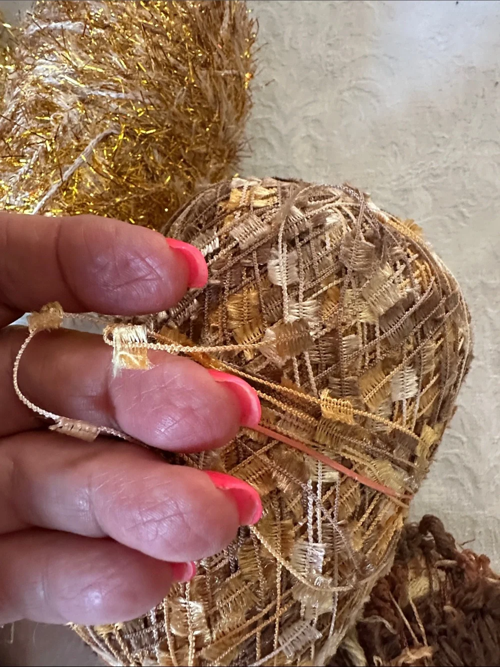 Yarn Bundle Gold Decorative Party Yarn Multipack